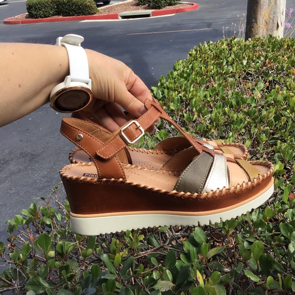 PIKOLINOS Tan Multi-Color Wedge Sandals - Picture 5 of 9